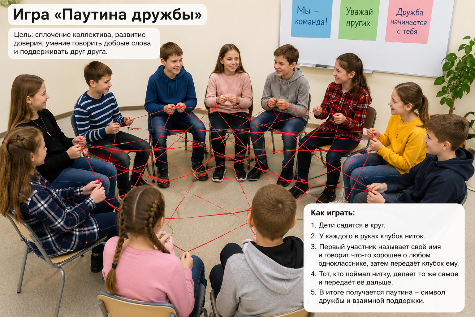 Игра паутина дружбы