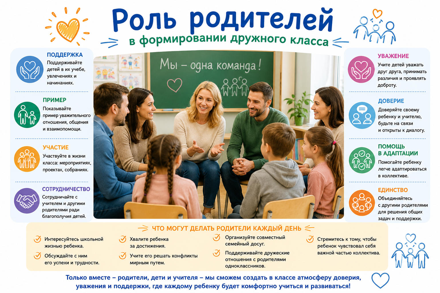 Роль родителей в формировании дружного класса