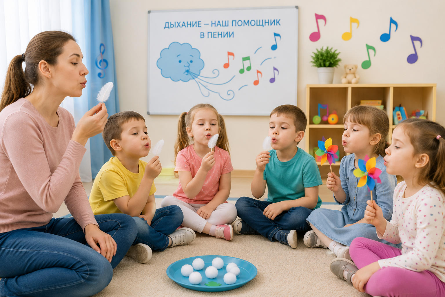 Дыхательные упражнения перед пением с детьми