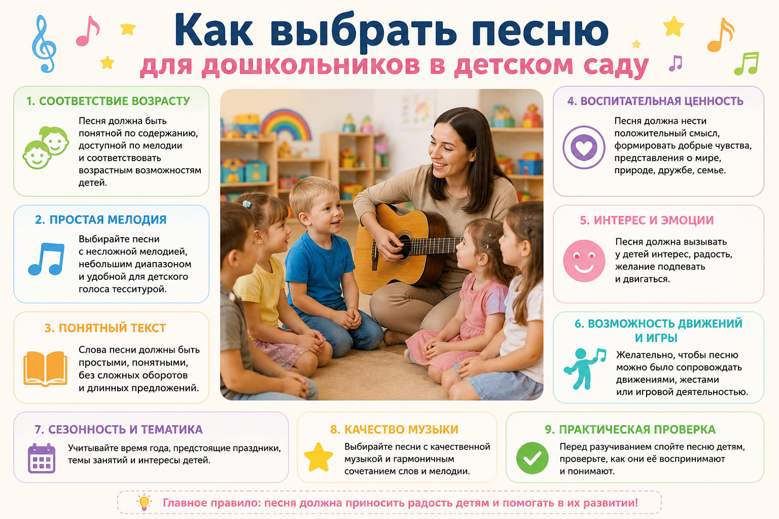Как выбрать песню для дошкольников в детском саду