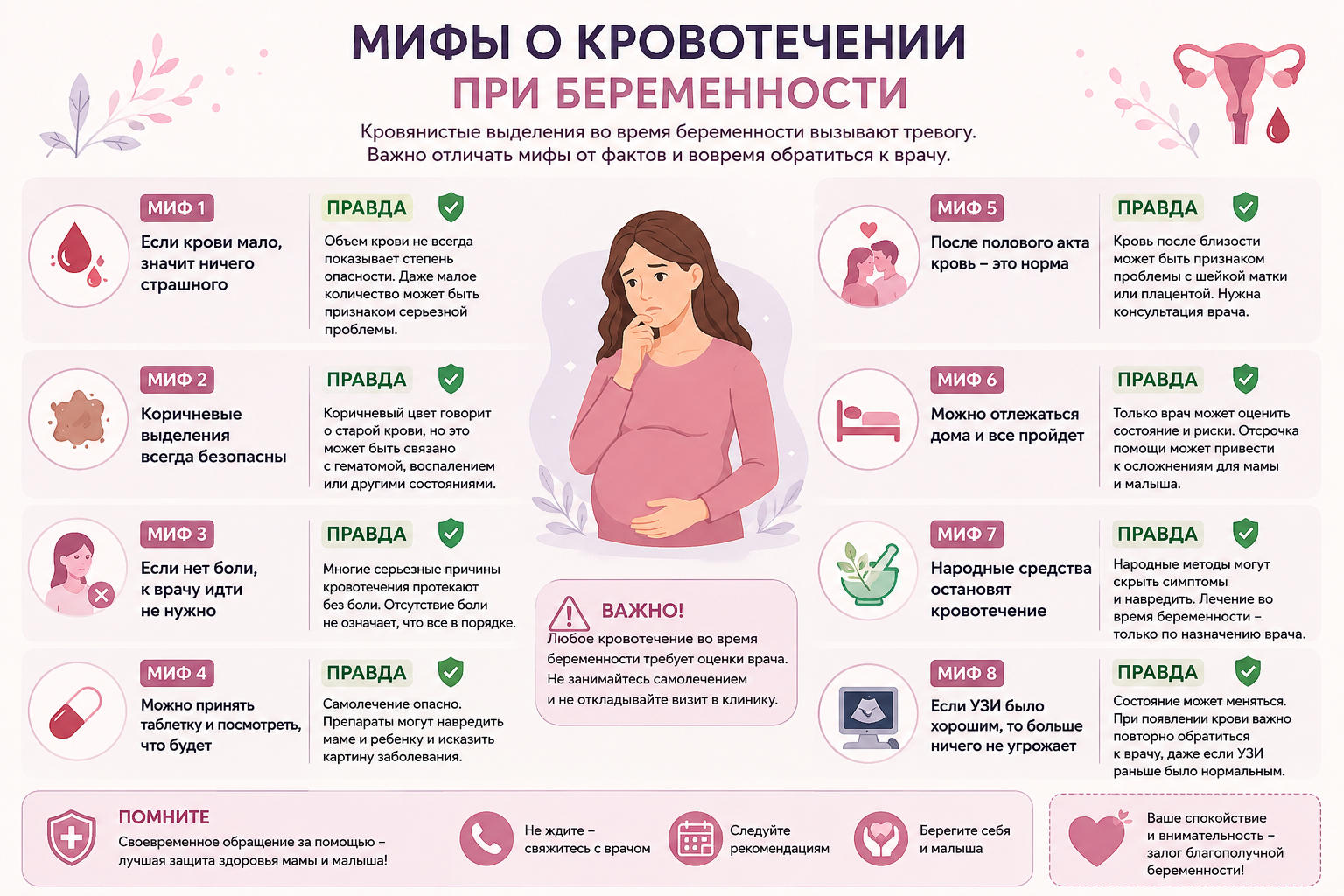 Мифы о кровотечении при беременности