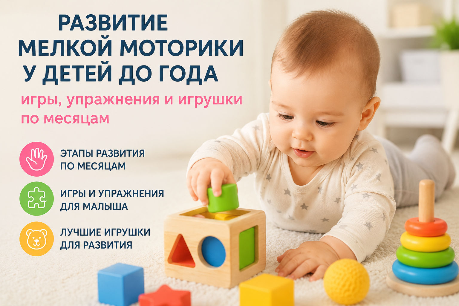 Развитие мелкой моторики у детей до года