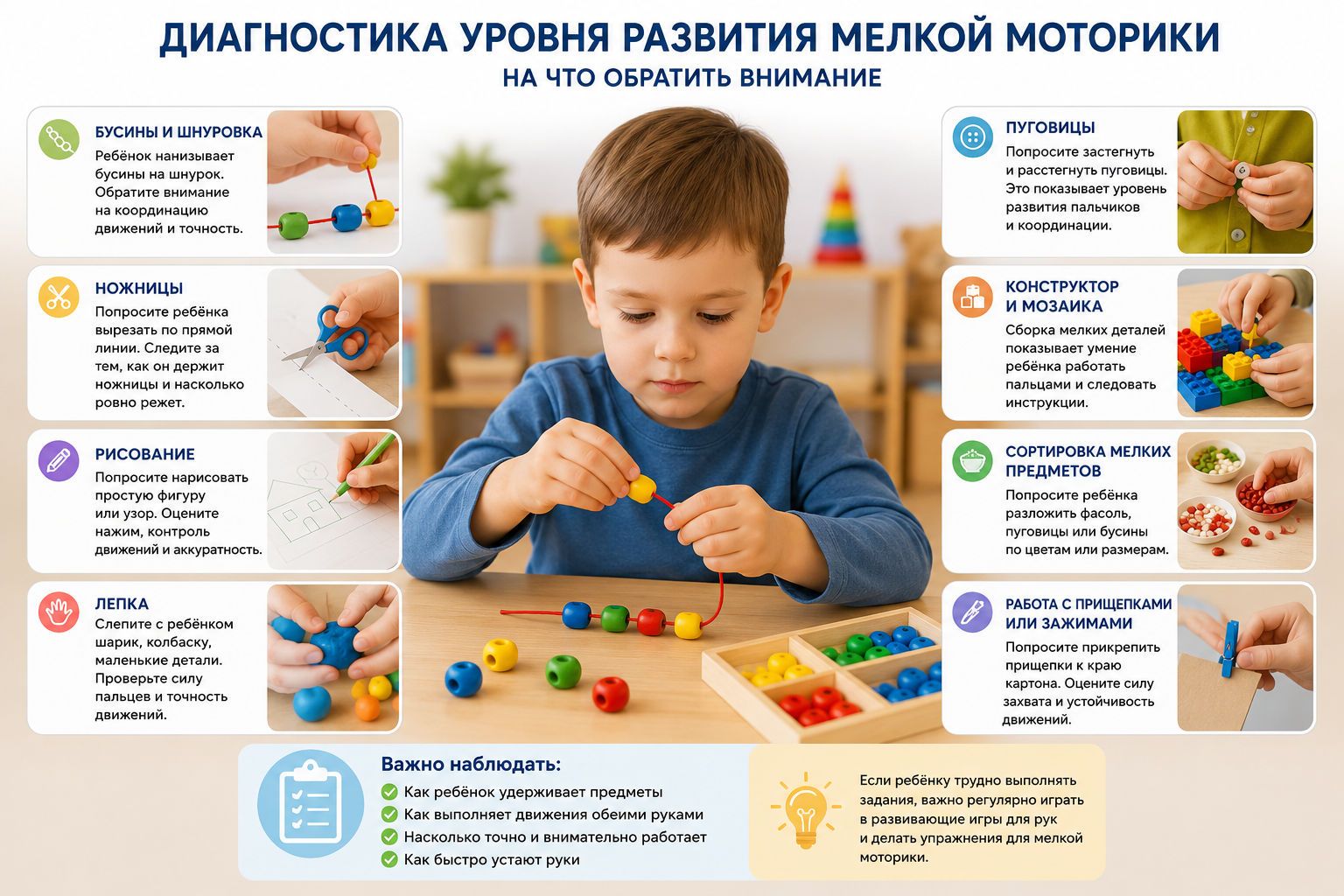 Диагностика мелкой моторики у дошкольников
