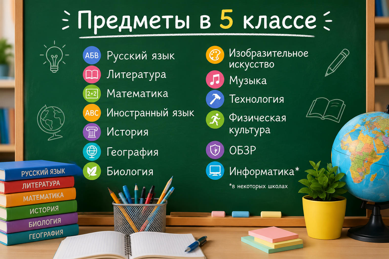 Предметы в 5 классе список школьных дисциплин