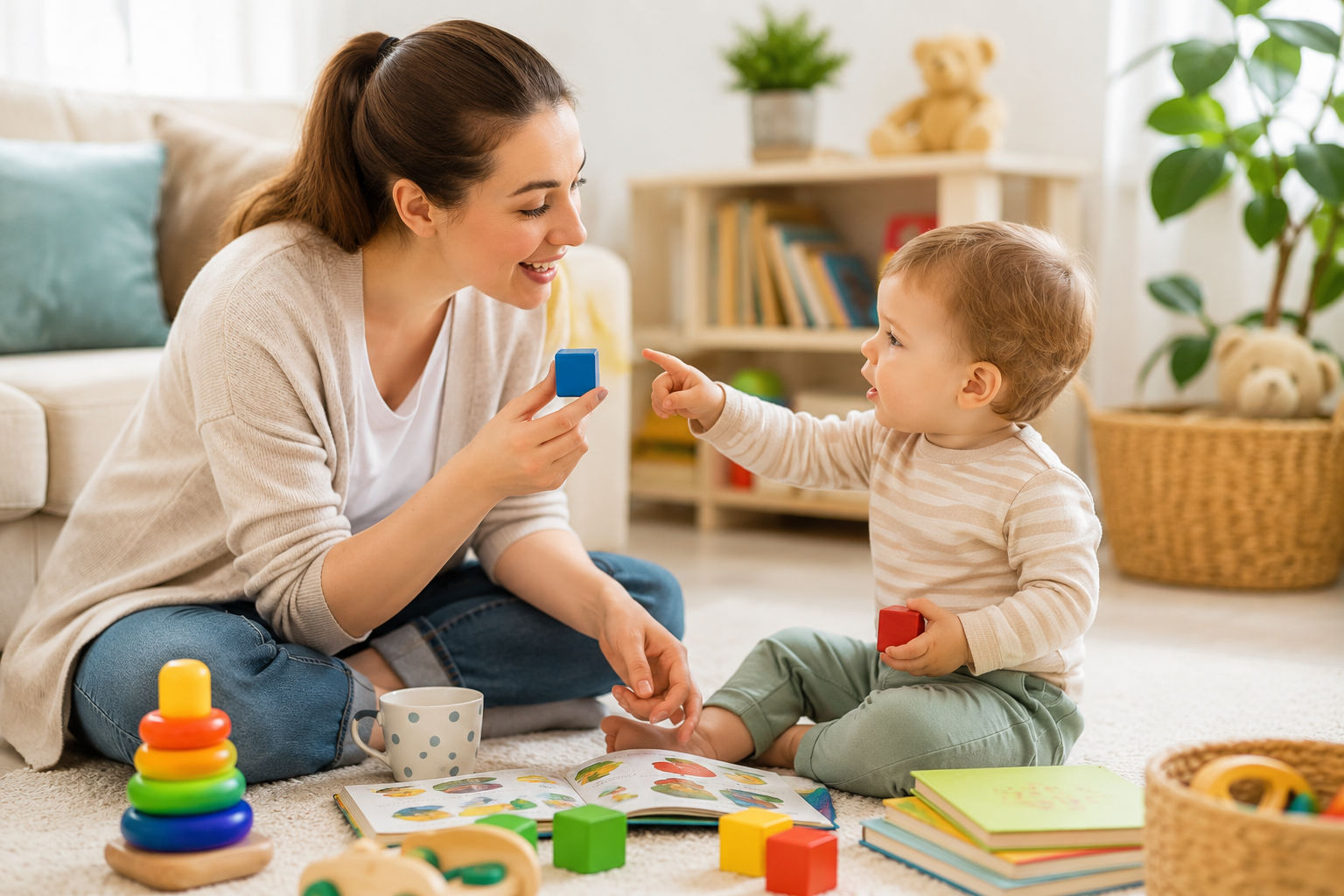 Как развивать речь ребёнка 1–2 лет дома