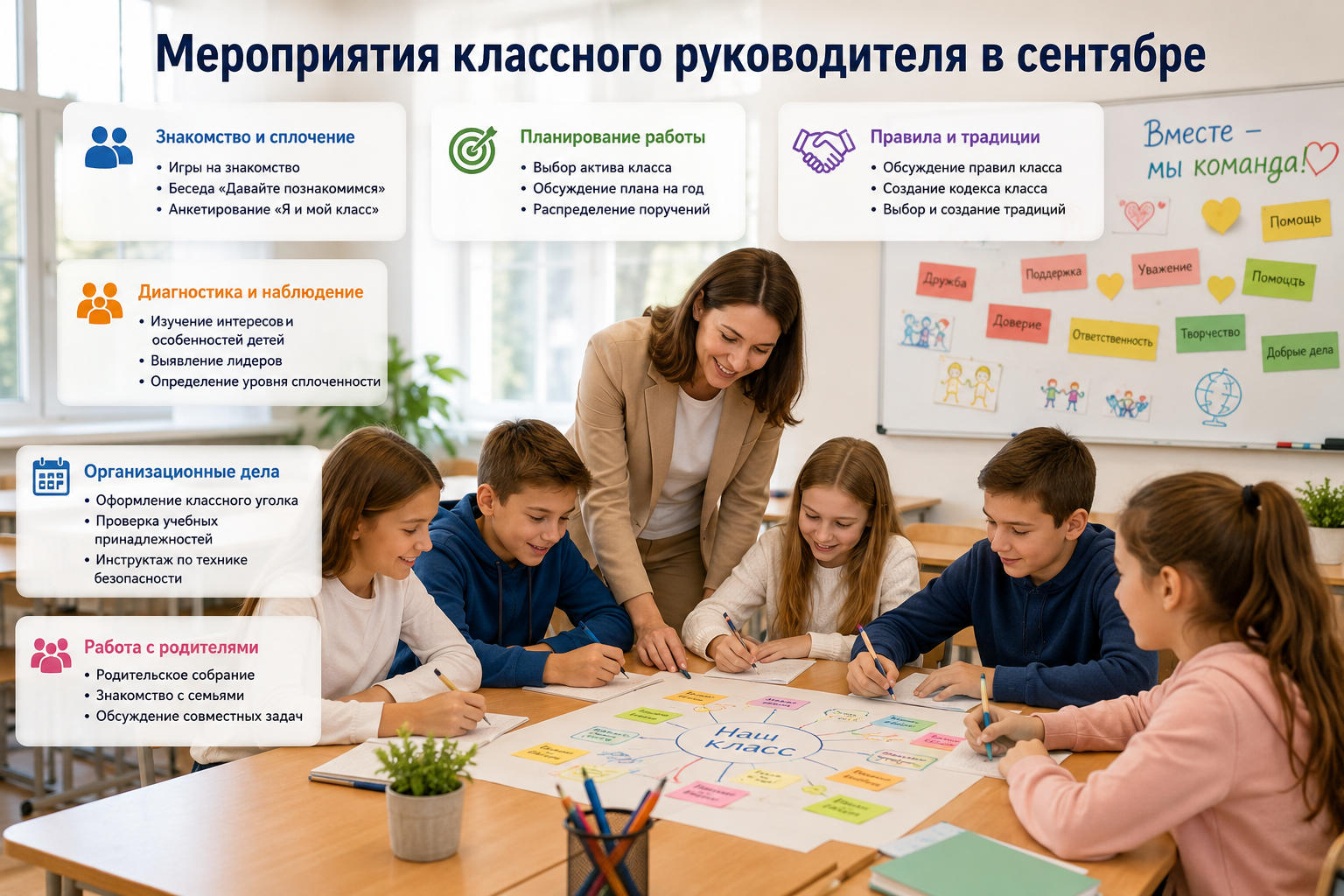 Мероприятия классного руководителя в сентябре