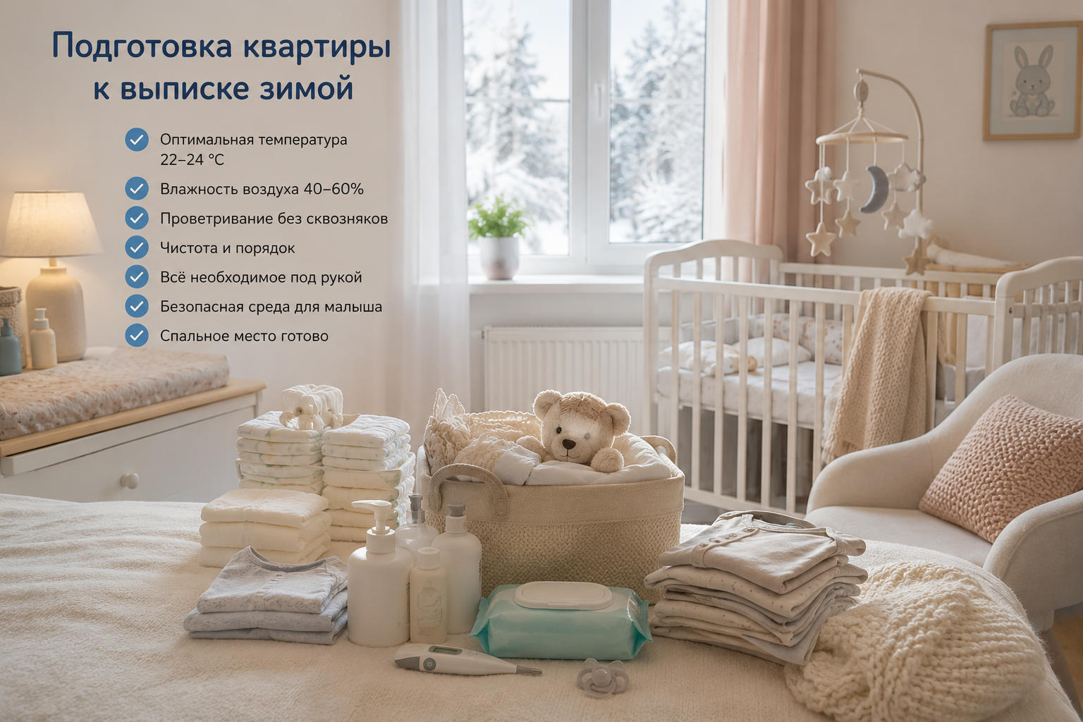 Подготовка квартиры к приезду новорождённого зимой