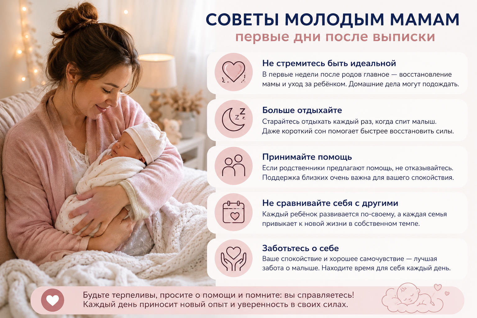 Советы молодым мамам после зимней выписки из роддома