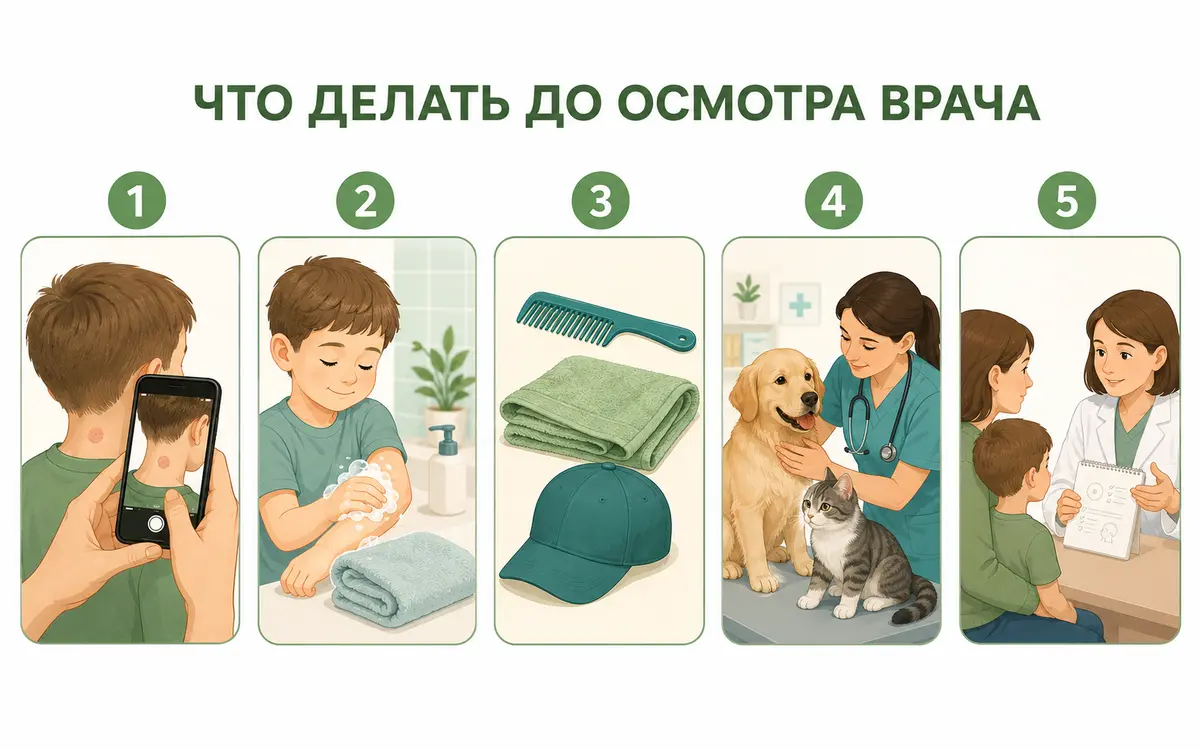 Памятка родителям что делать при подозрении на лишай у ребёнка