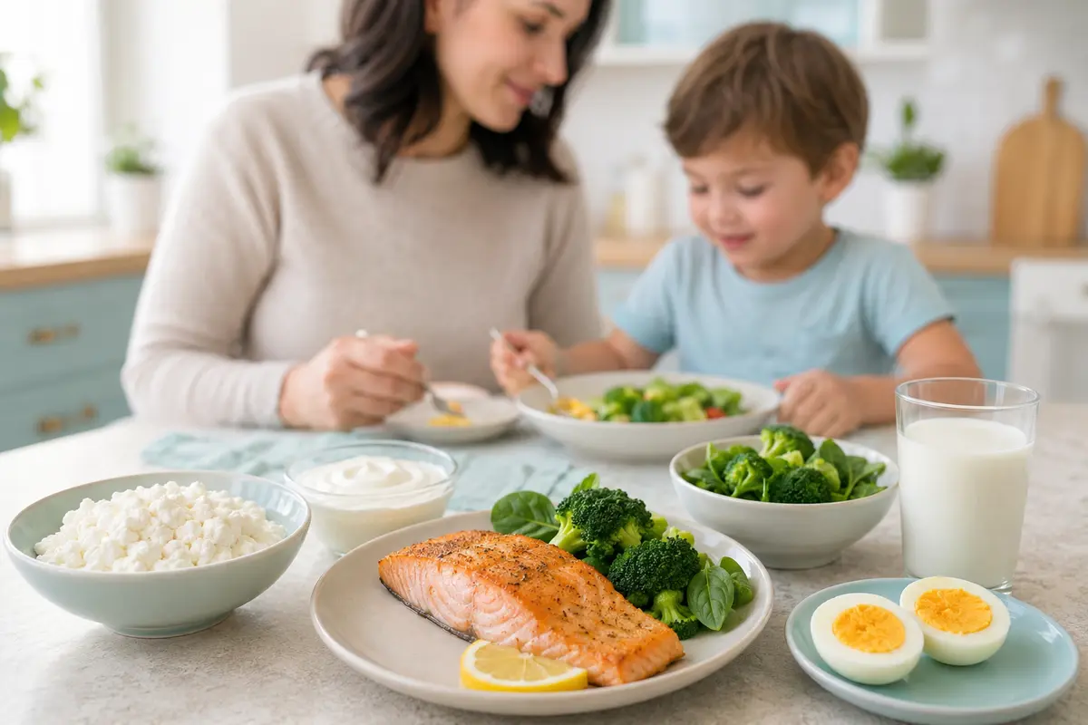 Продукты с кальцием и витамином D для детского рациона