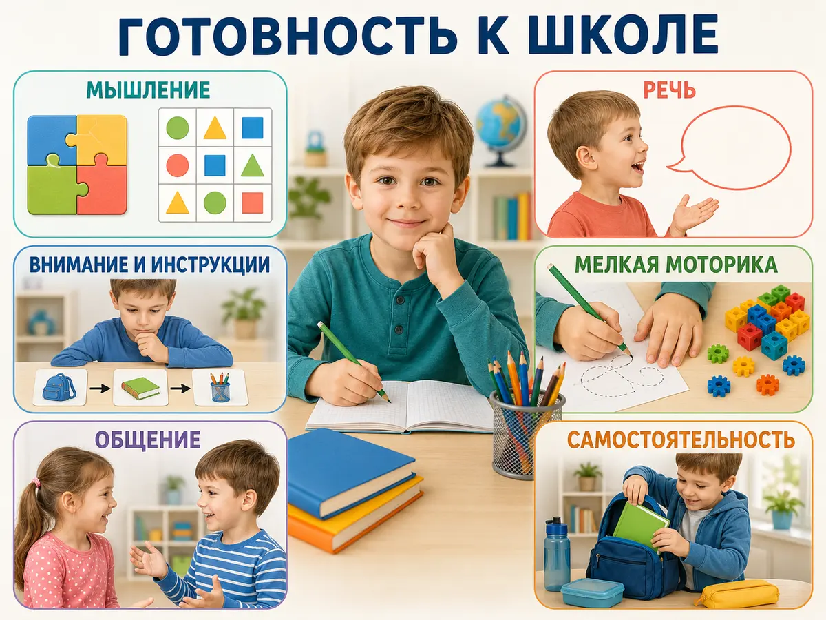 Памятка для родителей о готовности ребёнка к школе